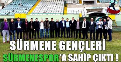 SÜRMENELİ GENÇLER SÜRMENESPOR'A SAHİP ÇIKTI !